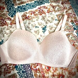 WACOAL 40D Back Appeal Wireless Bra Rose Dust Shimmer Comfort t-shirt Seamless